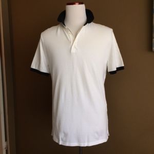 Neil Barrett Polo Shirt, White/Black, Large